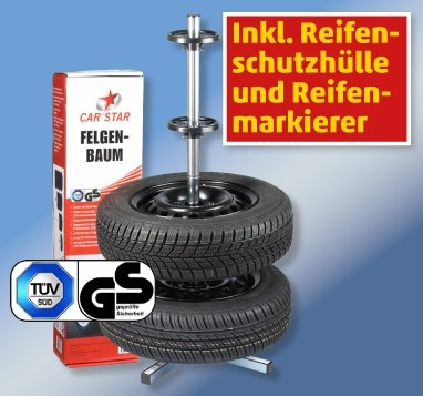 CAR STAR Felgen-Baum - mit Reifenschutzhüllen- bei Penny