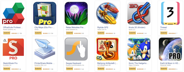 27 Apps [Android] im Amazon Shop gratis