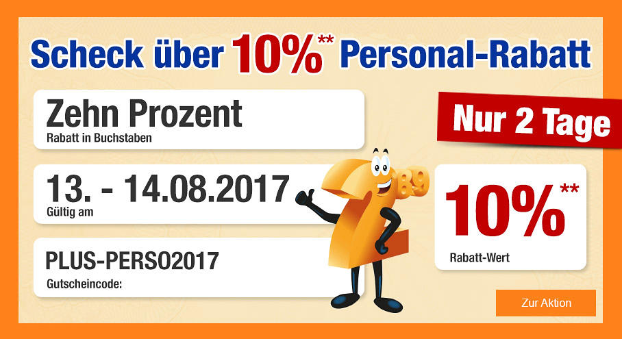 10% Rabatt bei Plus.de - z. B. Juwel Wäschespinne Novaplus 500 Easy für 99€