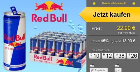 24 Dosen Red Bull inkl. Versand und Pfand für 23€ *UPDATE*
