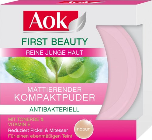 Aok Mattierender Kompaktpuder First Beauty Antibakteriell (6er Pack) für 22,28€