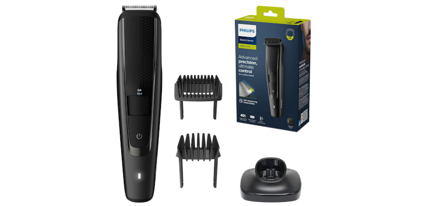 Philips Barttrimmer S5000 BT5515/20 für 46€ - Elektrischer Bartschneider, 40 einstellbare Schnittlängen, wasserdicht &amp; kabellos