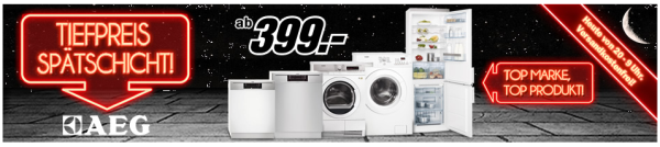 Media Markt: Foto Abverkaufs-Aktion und Tiefpreisspätschicht - günstige Kameras und Küchengeräte von AEG