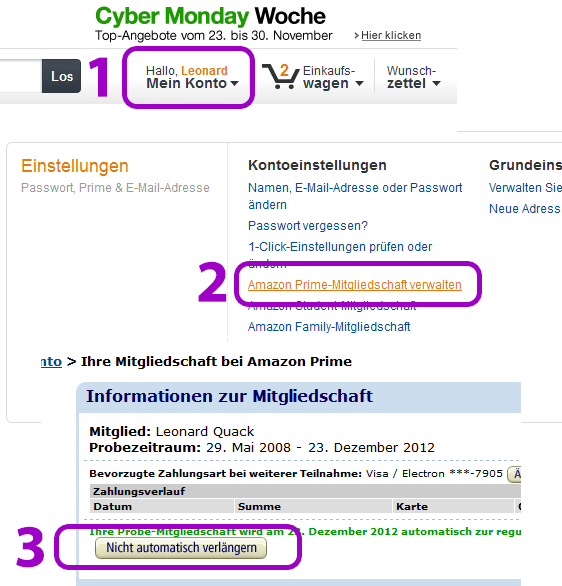 Amazon Versandkosten sparen - Prime Gratismonat und Student