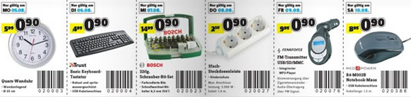 0,90€ Deals-Woche in den Conrad Filialen – z.B. 32tlg. Bosch Bitset am Mittwoch *UPDATE*