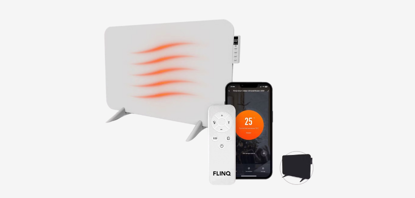 FlinQ Infrarot-Heizpaneel für 79€ - energieeffizient, ECO-Modus, app-steuerbar