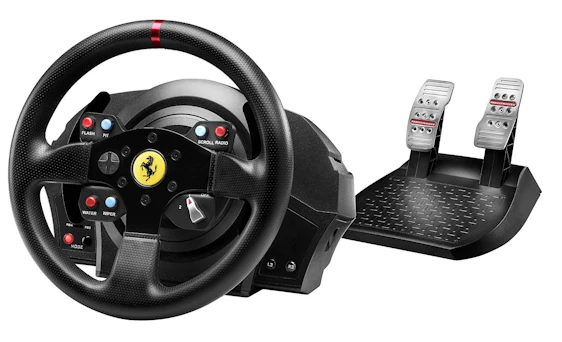 Thrustmaster T300 Ferrari GTE Wheel für 199€ - Lenkrad mit Gas-und Bremspedal, Stahlkonstruktion