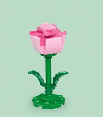 Lego Rose vor Ort bauen und mit nach Hause nehmen