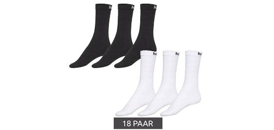 Hummel Sportsocken für 21€ - 18er-Pack, Baumwolle, Komfort-Nähte