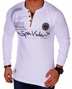 Herren Langarm Shirt, Sweatshirt T-Shirt Vintage 100% Baumwolle - (L-XXL) - inkl. Versand