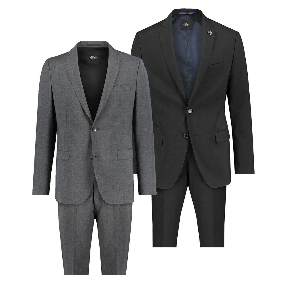 S.Oliver Herren Anzug Schwarz Anthrazit für 88,00 Euro