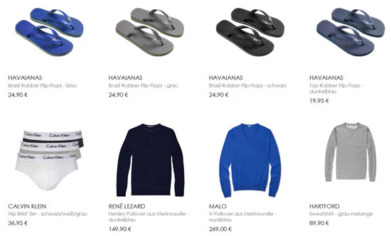 70% Rabatt auf alles bei Everbasics - Havaianas für 7,47€, Schiesser Boxershorts für 5€