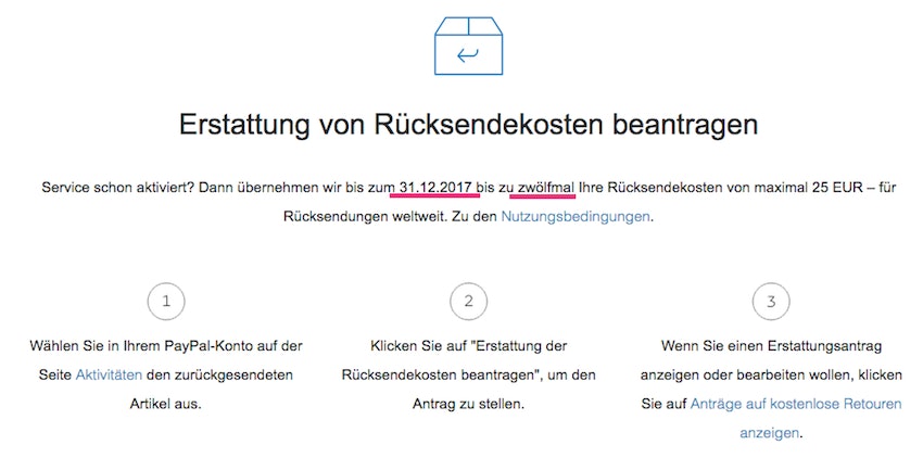 Paypal Ruecksendung Erstattung