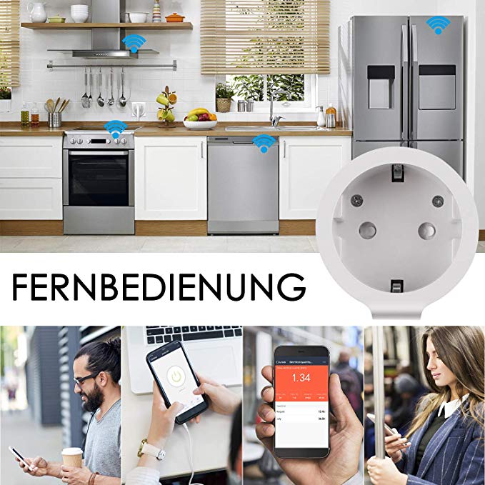 Wifi Mini Intelligente Steckdose Fernbedienbar Funktioniert mit Amazon Alexa 
