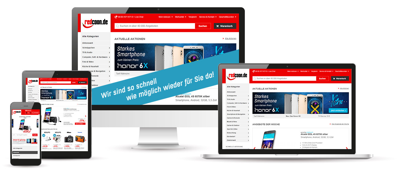 Redcoon Onlineshop abgeschaltet - alles zur Zukunft des Elektronik-Händlers (Update)