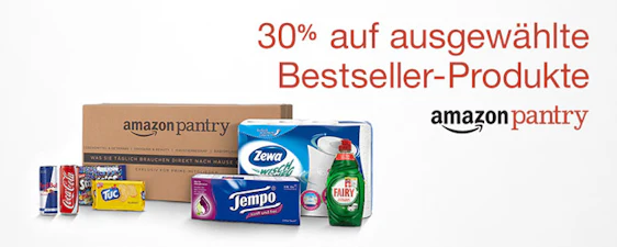 30% Rabatt auf Bestseller-Produkte bei Amazon Pantry