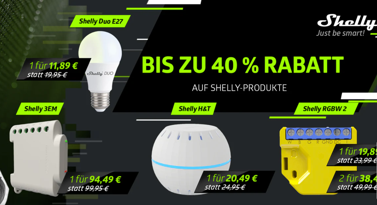 Bis zu 40% Rabatt auf Smart Home von 'Shelly' - Wesmartify haut wieder mit Rabatten um sich!