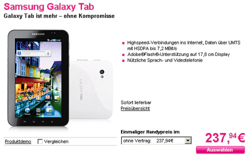 galaxy tab t-mobile preisfehler