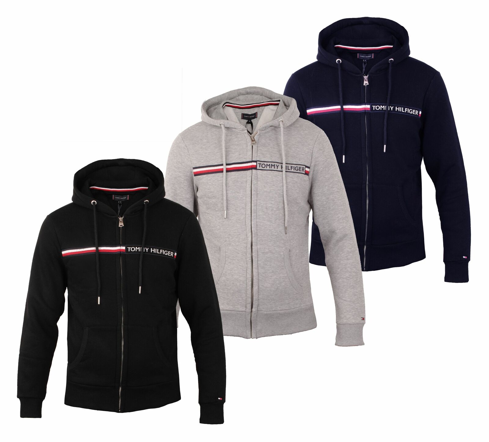 Tommy Hilfiger Herren Kapuzenpullover Logo Zip MW0MW09715