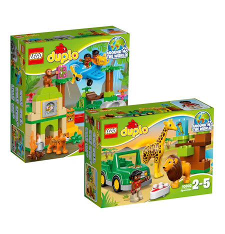 LEGO Duplo Wildlife Set Dschungel 10804 & Savanne 10802 für 46€