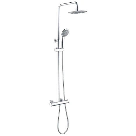Regendusche Handbrause mit Drei-Strahlen Duschsäule inkl. Überkopfbrause Duschstange