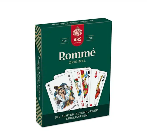 ASS Altenburger Rommé, Kartenspiel französisches Bild, 2 Kartendecks je 55 Blatt für 4,99€(statt 8,70€)