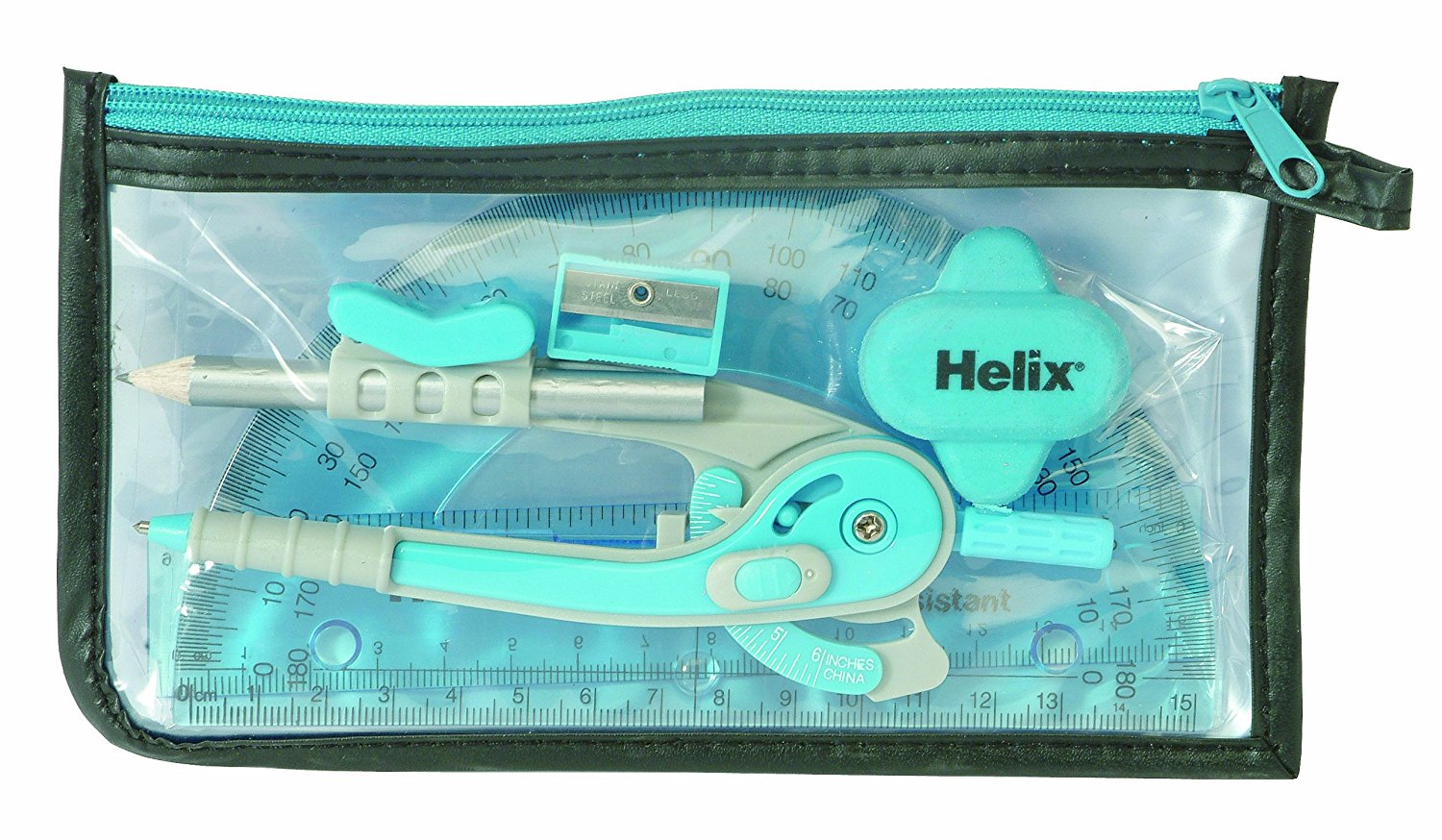 Helix Super 6 Mathe/Geometrie Set für Schule, verschiedene Farben, 10 Stück, A36008