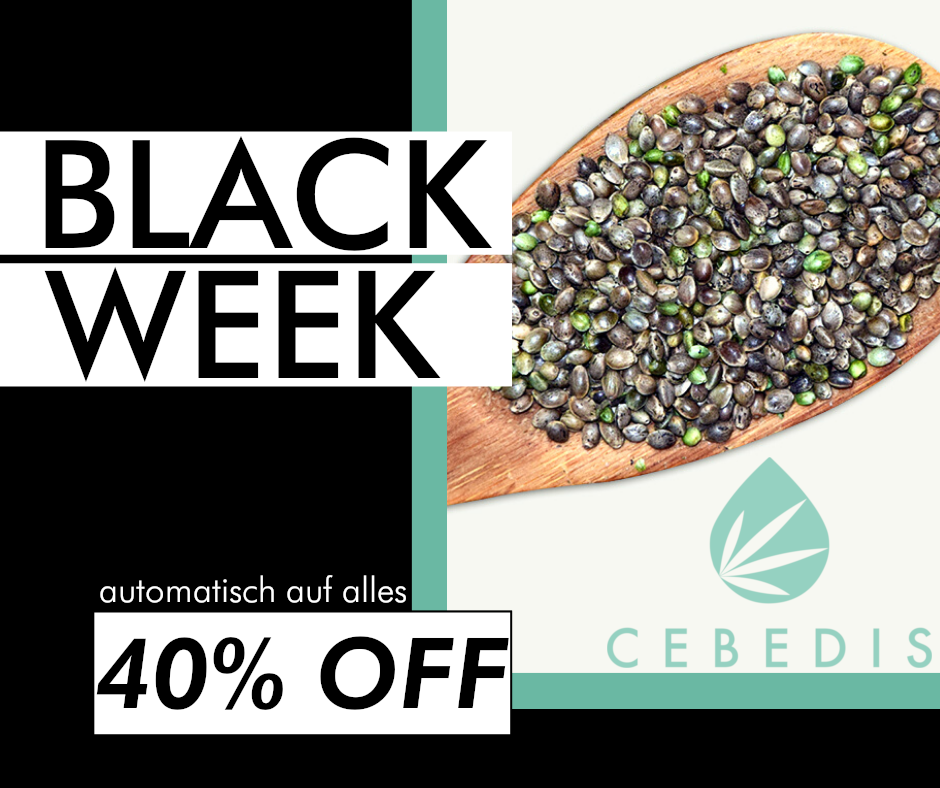 40% auf ALLES | BLACK WEEK bei CEBEDIS | PREMIUM CBD ÖL, Balsam, Vape Liquid