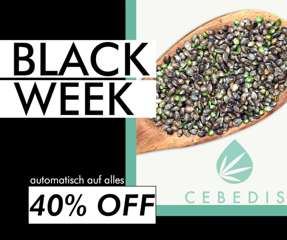 40% auf ALLES | BLACK WEEK bei CEBEDIS | PREMIUM CBD ÖL, Balsam, Vape Liquid