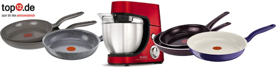 Tefal-Sale bei Top12 - z. B. Ceramic Control Induktions-Set für 39€