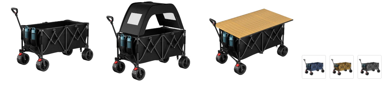 Yardwell-Faltbarer-Bollerwagen-mit-Dach