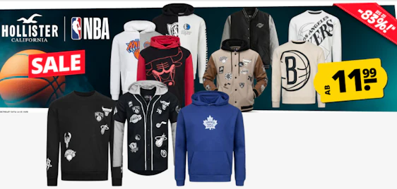 Hollister x NBA Sale bei Sportspar » Basketball Hoodies & Sweatshirts ab 11,99€