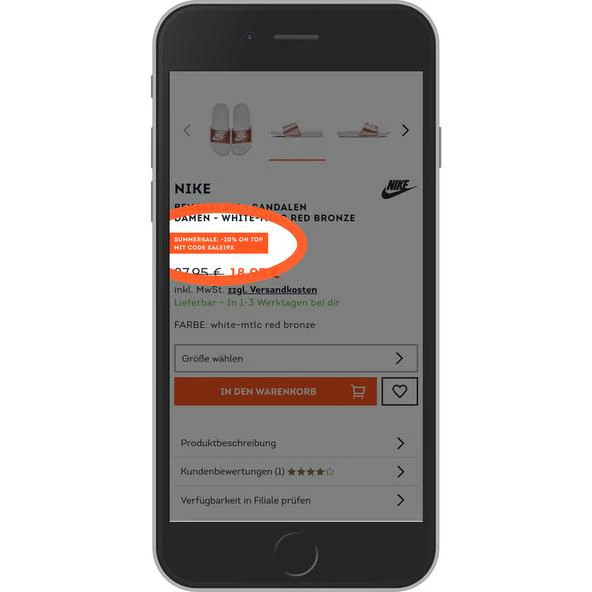 Aktionsartikel Kennzeichnung