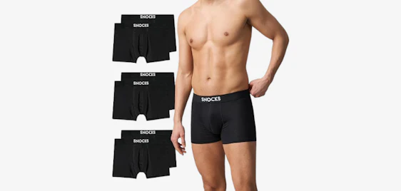 Bequemer Sechserpack! 🩲 Snocks Boxer aus Bio-Baumwolle (6er Pack) für 29€ 🌿 (Prime)