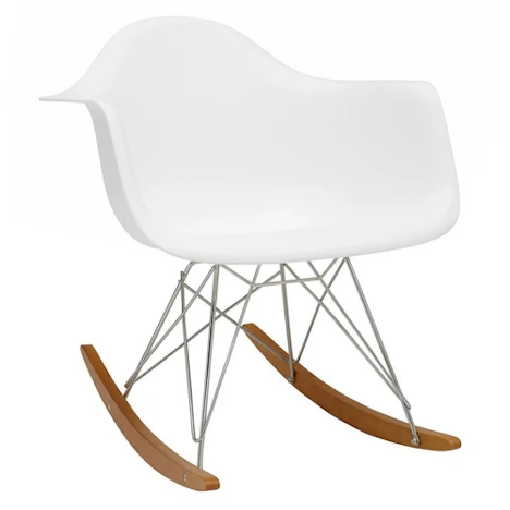 Vitra 4401130004 Stuhl RAR Eames Plastic Armchair Gestell verchromt, weiß für 399,90€