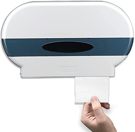 Nicme Papierhandtuchspender,Doppelrollenspender Wandmontierter ür GroßRollen Papier Handtuch(Weiss)