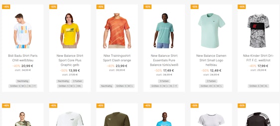 Großer T-Shirt Sale bei Geomix - z.B. Under Armour Shirt Armour RUSH Energy für 20€