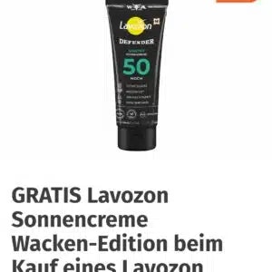 Müller: Gratis Lavozon Sonnencreme beim Kauf eines Lavozon Artikels
