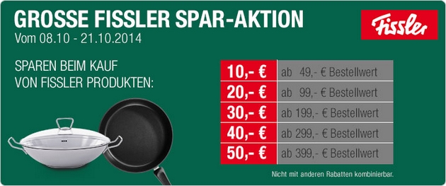 Günstige Fissler Pfannen und Töpfe dank Rabattkombo