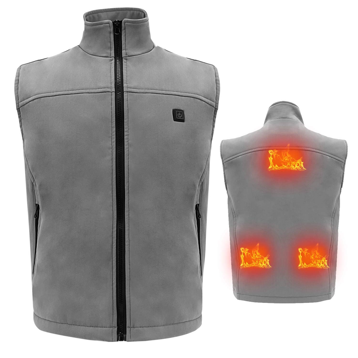 Vinmori Beliebte USB-elektrische beheizte Weste, waschbar Größe einstellbar beheizt Körper wärmer