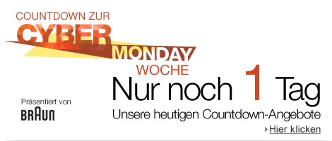 cyber monday countdown amazon blitzangebote schnaeppchenfuchs