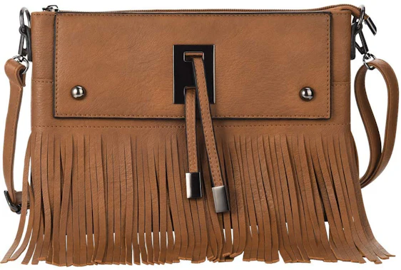 Schultertasche Fransen Umhängetasche Damen Fransentasche PU leder