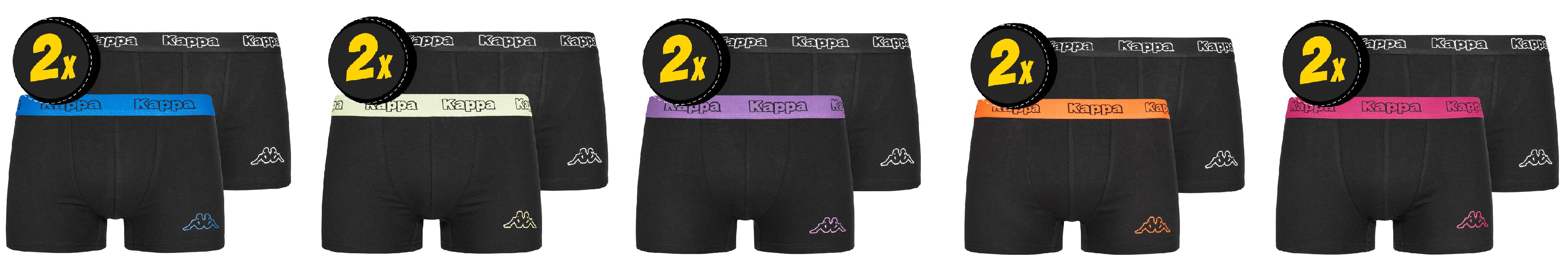 2er-Pack Kappa Boxershorts für 11€ - mit Farbauswahl, Größen M bis 2XL