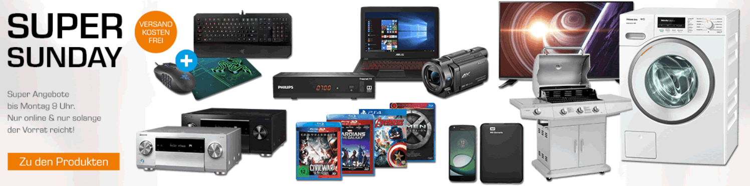 Saturn Super Sunday vom 09.04.2017 - z. B. Lenovo Moto Z Play für 279€