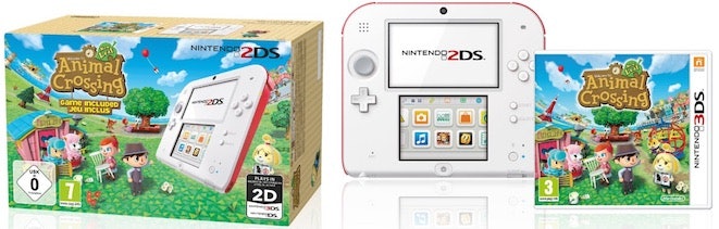 Nintendo 2DS weiß und rot inklusive Animal Crossing fuer 111euro Amazon schnaeppchenfuchs