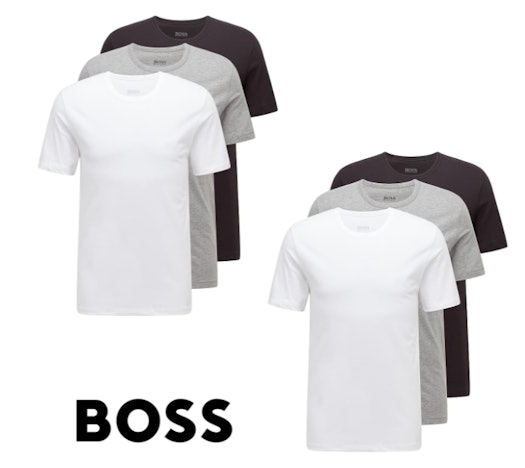 6x Hugo Boss T-Shirts für 50€ - Farbmix, Größe M bis 2XL