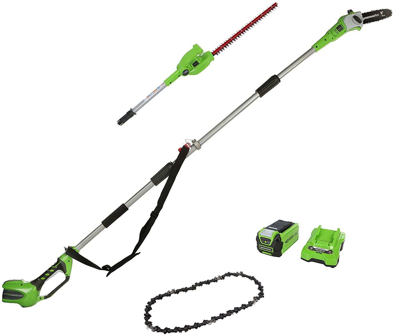 Greenworks 40V 2 in 1 Stangen-Heckenschere &amp; Stangensäge für 231,19 €