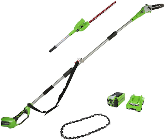 Greenworks 40V 2 in 1 Stangen-Heckenschere & Stangensäge für 231,19 €