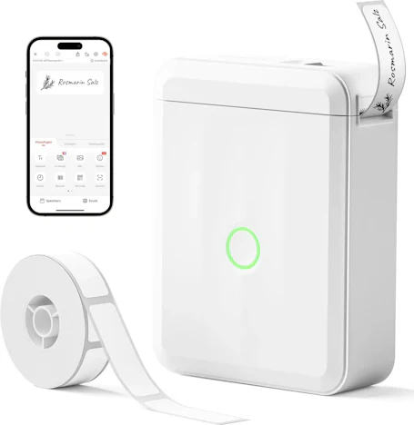 NIIMBOT Bluetooth-Etikettendrucker mit Etikettenrolle