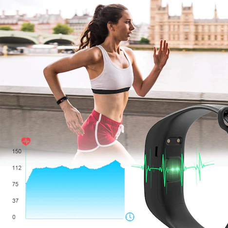 IP68 Wasserdicht Smartwatch, 0,96-Zoll Farbbildschirm Aktivitätstracker